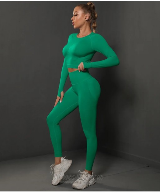 Безшовні жіночий фітнес комплект Crop top+Leggings model 16